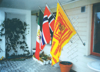 Hjemme har Mario både det italienske, norske og venetianske flagget.